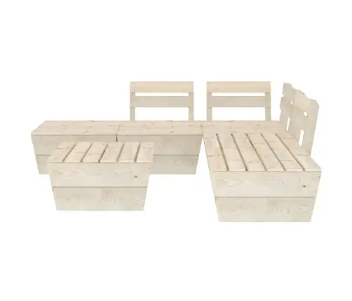 Sodo Baldų Komplektas Iš Palečių, 6 Dalių, Impregnuota Eglė