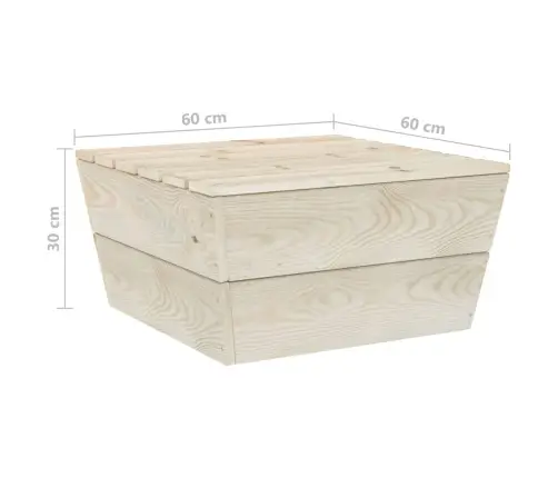 Sodo Baldų Komplektas Iš Palečių, 6 Dalių, Impregnuota Eglė