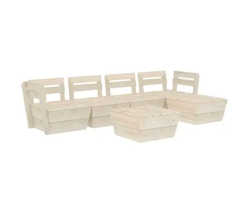 6-Osaline Kaubaalustest Aiamööblikomplekt Immutatud Kuusepuit