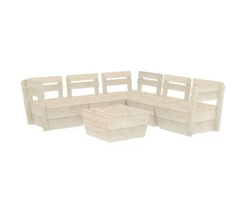 6-Daļīgs Dārza Palešu Mēbeļu Komplekts, Impregnēts Egles Koks Vidaxl