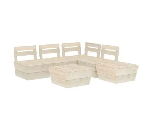 6-Osaline Kaubaalustest Aiamööblikomplekt Immutatud Kuusepuit