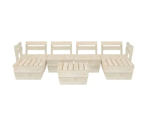 Sodo Baldų Komplektas Iš Palečių, 7 Dalių, Impregnuota Eglė