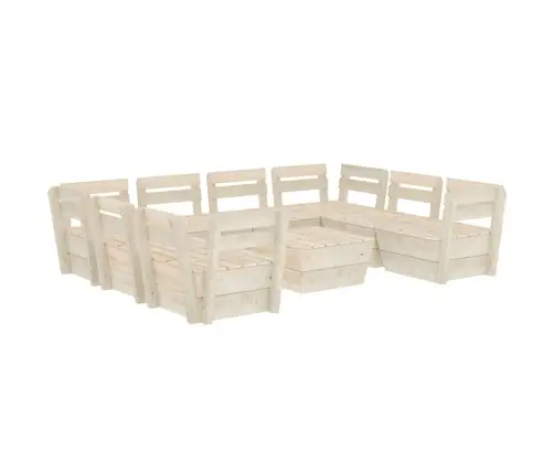 Sodo Baldų Komplektas Iš Palečių, 9 Dalių, Impregnuota Eglė