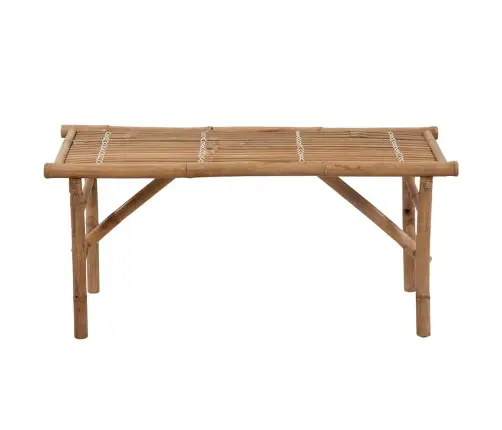 Saliekams Dārza Sols Ar Matraci, 118 Cm, Bambuss Vidaxl