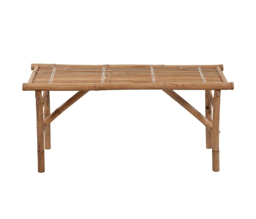 Saliekams Dārza Sols Ar Matraci, 118 Cm, Bambuss Vidaxl
