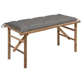 Saliekams Dārza Sols Ar Matraci, 118 Cm, Bambuss Vidaxl