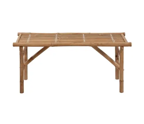 Sulankstomas Sodo Suoliukas Su Pagalvėle, 118cm Bambukas