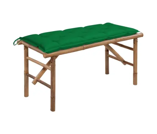 Saliekams Dārza Sols Ar Matraci, 118 Cm, Bambuss Vidaxl