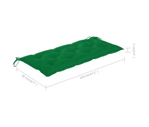 Saliekams Dārza Sols Ar Matraci, 118 Cm, Bambuss Vidaxl