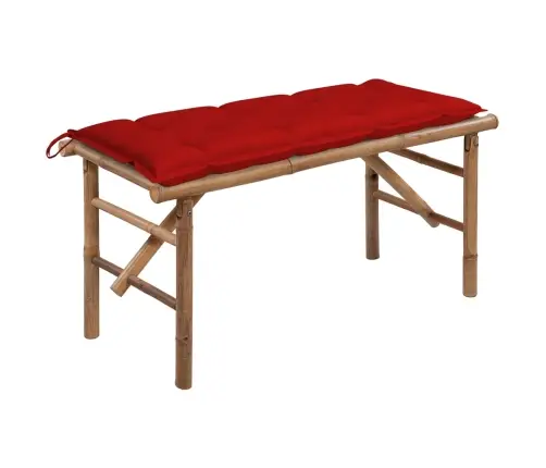 Saliekams Dārza Sols Ar Matraci, 118 Cm, Bambuss Vidaxl