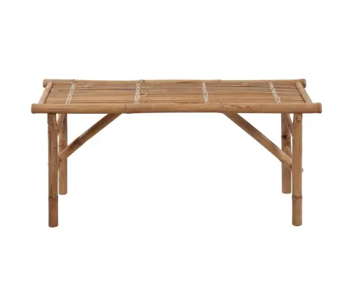 Saliekams Dārza Sols Ar Matraci, 118 Cm, Bambuss Vidaxl