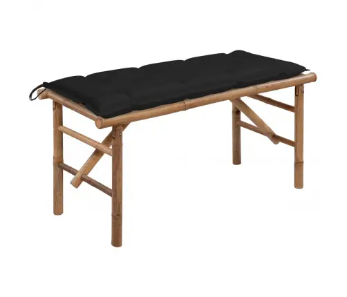 Saliekams Dārza Sols Ar Matraci, 118 Cm, Bambuss Vidaxl