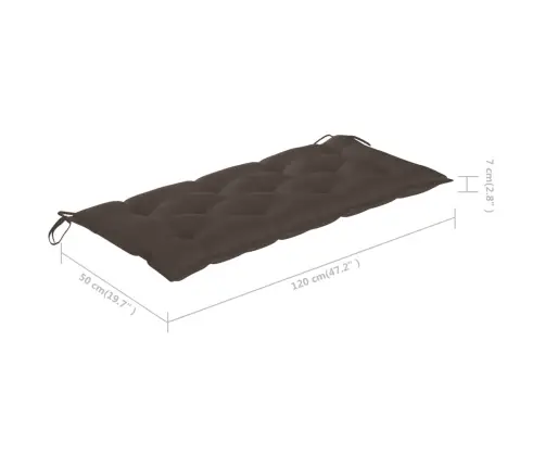 Kokkupandav Aiapink Padjaga, 118 cm Bambus