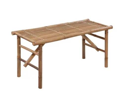 Saliekams Dārza Sols Ar Matraci, 118 Cm, Bambuss Vidaxl