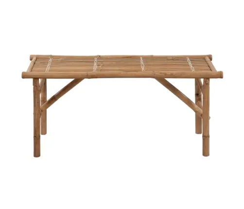 Saliekams Dārza Sols Ar Matraci, 118 Cm, Bambuss Vidaxl