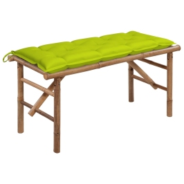 Saliekams Dārza Sols Ar Matraci, 118 Cm, Bambuss Vidaxl
