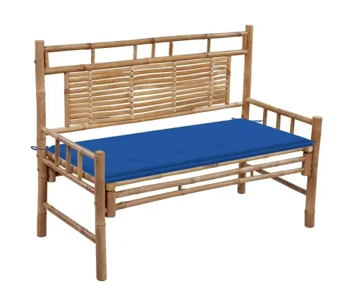 Sodo Suoliukas Su Pagalvėle, 120cm Bambukas (41504+314081)