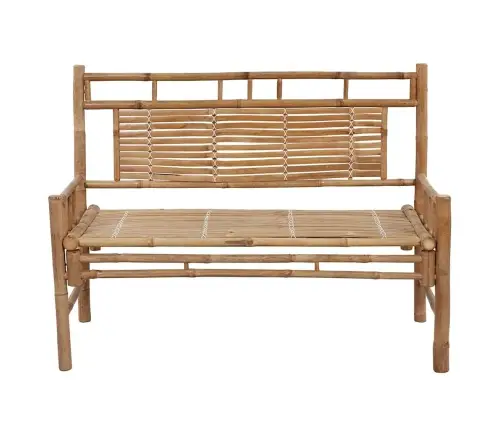 Dārza Sols Ar Matraci, 120 Cm, Bambuss Vidaxl