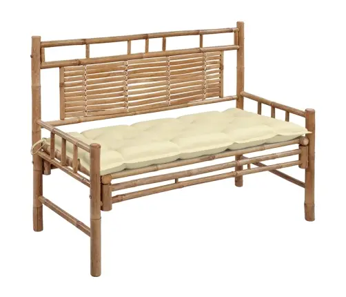 Sodo Suoliukas Su Pagalvėle, 120cm Bambukas (41504+314946)