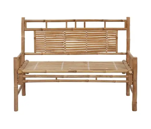 Dārza Sols Ar Matraci, 120 Cm, Bambuss Vidaxl