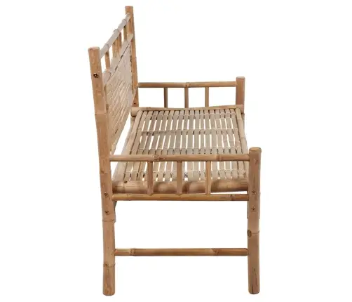 Dārza Sols Ar Matraci, 120 Cm, Bambuss Vidaxl