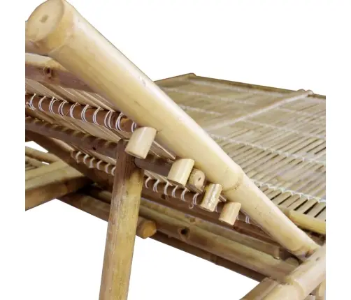 Divvietīgs Sauļošanās Zvilnis Ar Matračiem, Bambuss Vidaxl