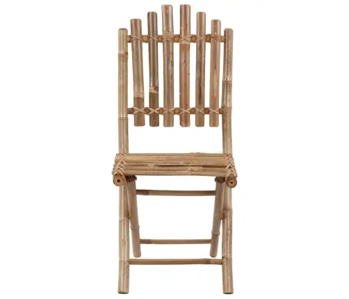 5-Daļīgs Āra Mēbeļu Komplekts Ar Matračiem, Saliekams, Bambuss Vidaxl