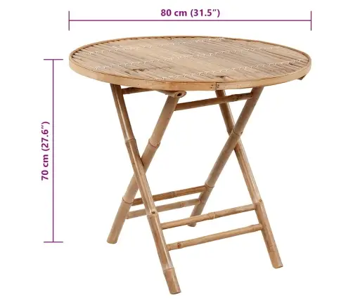 5-Daļīgs Āra Mēbeļu Komplekts Ar Matračiem, Saliekams, Bambuss Vidaxl