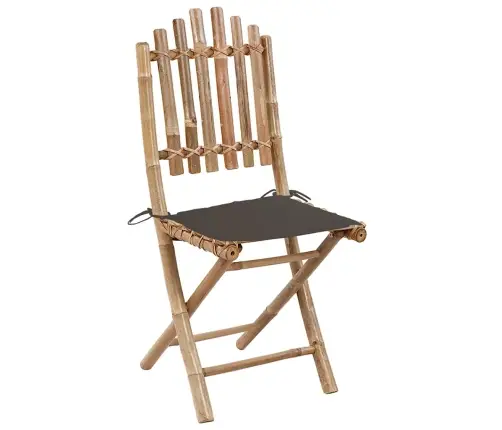 5-Osaline Kokkupandav Aiamööblikomplekt Patjadega, Bambus