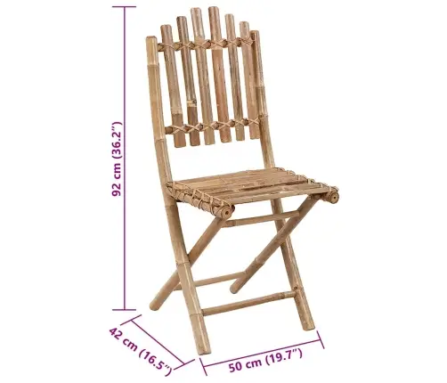 5-Daļīgs Āra Mēbeļu Komplekts Ar Matračiem, Saliekams, Bambuss Vidaxl