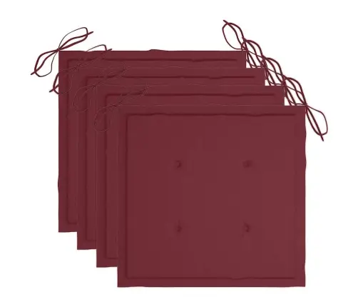 5-Daļīgs Āra Mēbeļu Komplekts Ar Matračiem, Saliekams, Bambuss Vidaxl