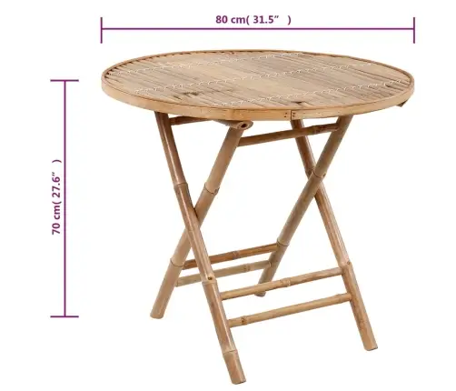 Sulankstomas Lauko Komplektas Su Pagalvėmis, 5 Dalių, Bambukas