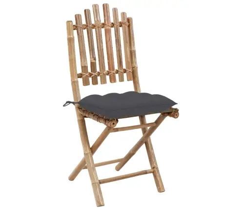 5-Osaline Kokkupandav Aiamööblikomplekt Patjadega, Bambus