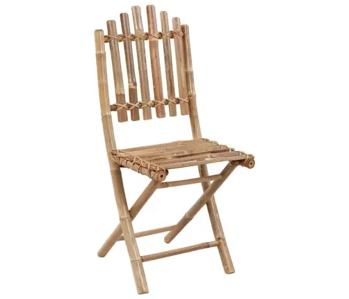 5-Daļīgs Āra Mēbeļu Komplekts Ar Matračiem, Saliekams, Bambuss Vidaxl