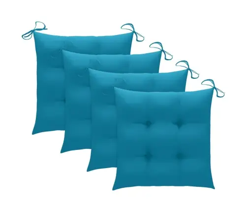 5-Daļīgs Āra Mēbeļu Komplekts Ar Matračiem, Saliekams, Bambuss Vidaxl