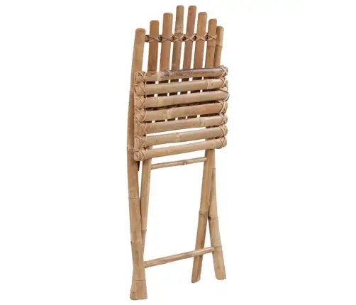 5-Daļīgs Āra Mēbeļu Komplekts Ar Matračiem, Saliekams, Bambuss Vidaxl