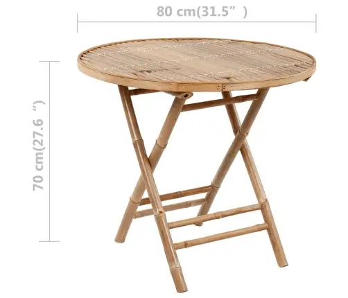 5-Daļīgs Āra Mēbeļu Komplekts Ar Matračiem, Saliekams, Bambuss Vidaxl