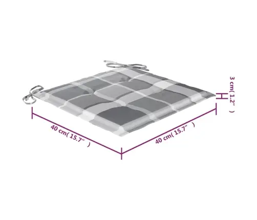 Saliekami Dārza Krēsli Ar Matračiem, 2 Gab., Bambuss Vidaxl
