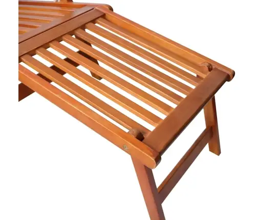 Atpūtas Krēsls Ar Kāju Balstu Un Matraci, Akācijas Masīvkoks Vidaxl