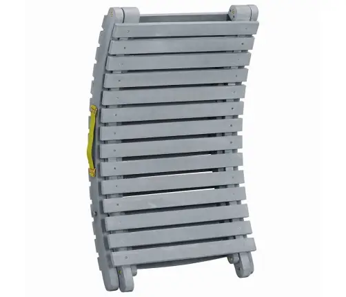 Sauļošanās Zvilnis Ar Matraci, Pelēks Akācijas Masīvkoks Vidaxl