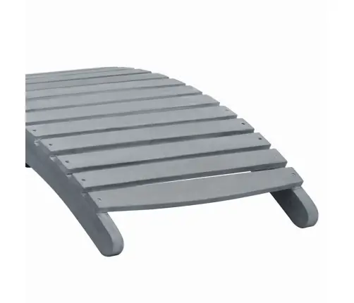 Sauļošanās Zvilnis Ar Matraci, Pelēks Akācijas Masīvkoks Vidaxl