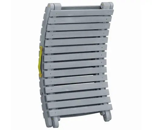 Päevitustool Istmepadjaga, Hall, Akaatsiapuit