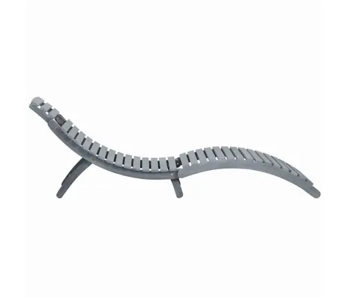 Päevitustool Istmepadjaga, Hall, Akaatsiapuit