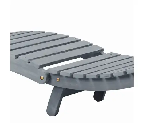 Päevitustool Istmepadjaga, Hall, Akaatsiapuit