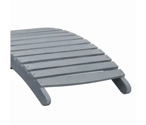 Sauļošanās Zvilnis Ar Matraci, Pelēks Akācijas Masīvkoks Vidaxl