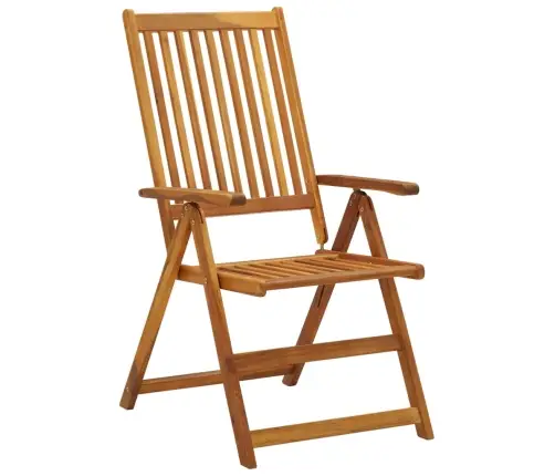 Saliekami Dārza Krēsli Ar Matračiem, 3 Gab., Akācijas Masīvkoks Vidaxl