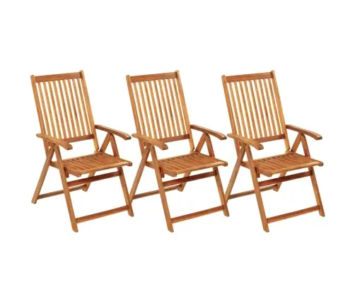 Kokkupandavad Aiatoolid 3 Tk Patjadega Akaatsiapuit