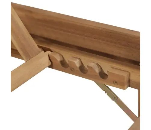 Sauļošanās Zvilnis Ar Matraci, Salokāms, Akācijas Masīvkoks Vidaxl