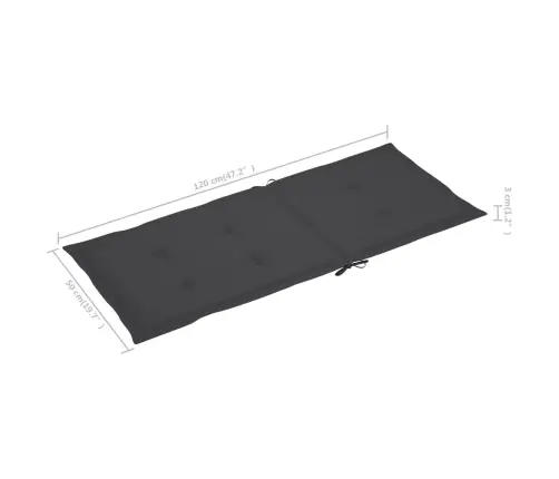 Šūpuļkrēsls Ar Matračiem, Akācijas Masīvkoks Vidaxl