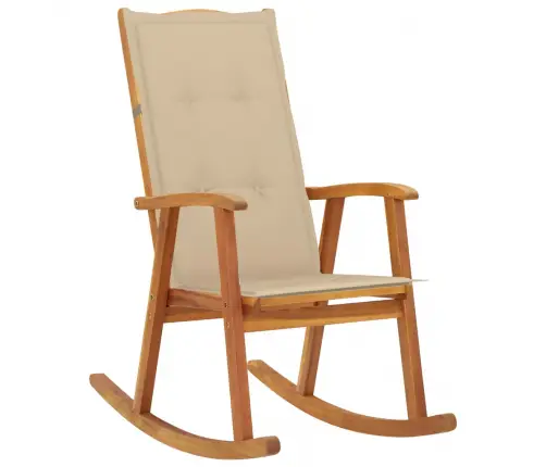 Šūpuļkrēsls Ar Matračiem, Akācijas Masīvkoks Vidaxl